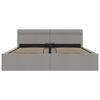 vidaXL Sängram hydraulisk förvaring utan madrass ljusgrå 180x200 cm