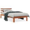 vidaXL S&auml;ngram utan madrass vaxbrun 75x190 cm massiv furu