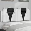 vidaXL Headboard Cushion "Viana" White and Black 120 cm Faux Leather