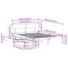 vidaXL Sängram utan madrass vit 120x190 cm massiv furu