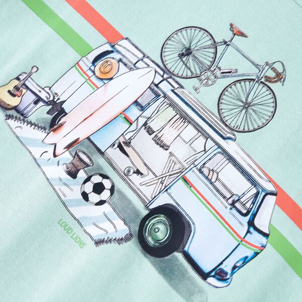 T-shirt för barn ljus mintgrön 128