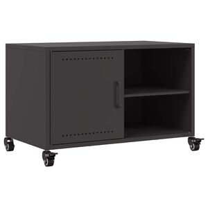 vidaXL Tv-b&auml;nk svart 68x39x43,5 cm st&aring;l