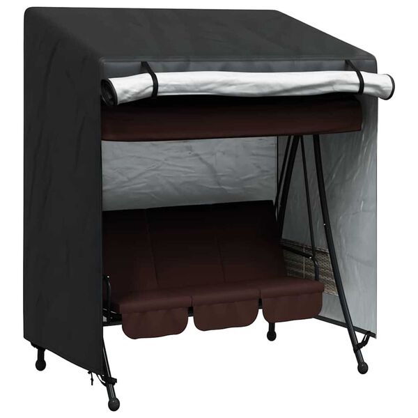 vidaXL Skydd f&ouml;r utomhusgunga Svart 155 x 95 x 165 cm 420D Oxford Tyg