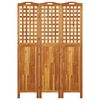 vidaXL Rumsavdelare 3 paneler 121,5x2x180 cm massivt akaciaträ