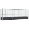 vidaXL Volj&auml;r med utbyggnad silver 626,5x107x212 cm st&aring;l