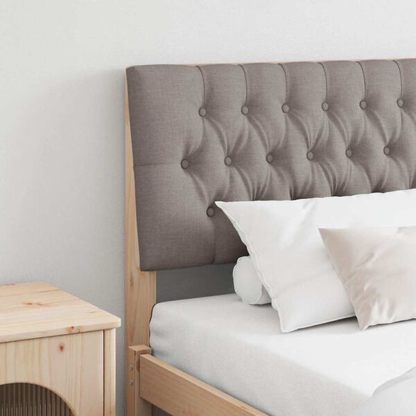 vidaXL Kl&auml;dd s&auml;nggavel Taupe 200 cm Massiv furu