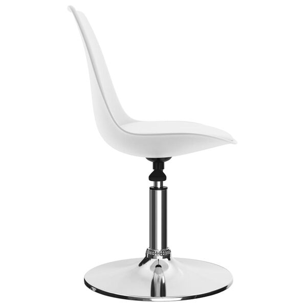 vidaXL Snurrbara matstolar 4 st vit konstläder