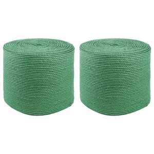 vidaXL 2 st 2 mm Gr&ouml;n 100% Tossa jute