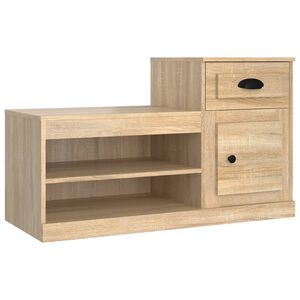 vidaXL Skohylla sonoma-ek 100x42x60 cm konstruerat tr&auml;