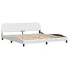 vidaXL Bed Frame "Viana" with LED without Mattress White 200x200 cm