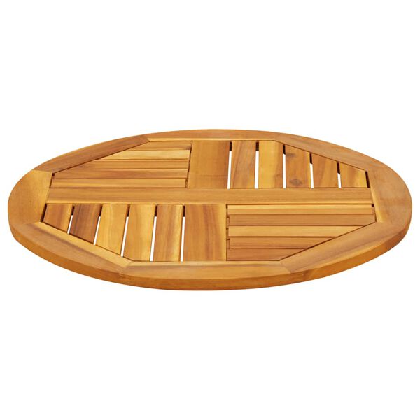 vidaXL Bordsskiva Ø60x2 cm rund massivt akaciaträ