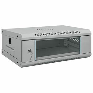 vidaXL N&auml;tverkskabinet med lagring Gr&aring; 53 x 35 x 21 cm St&aring;l