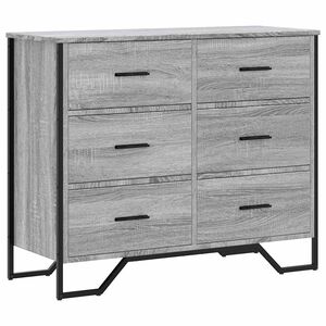 vidaXL Byr&aring; gr&aring; sonoma 91x35,5x74,5 cm konstruerat tr&auml;
