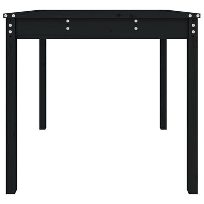 vidaXL Trädgårdsbord svart 82,5x82,5x76 cm massiv furu