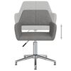 vidaXL Snurrbar kontorsstol ljusgr&aring; tyg