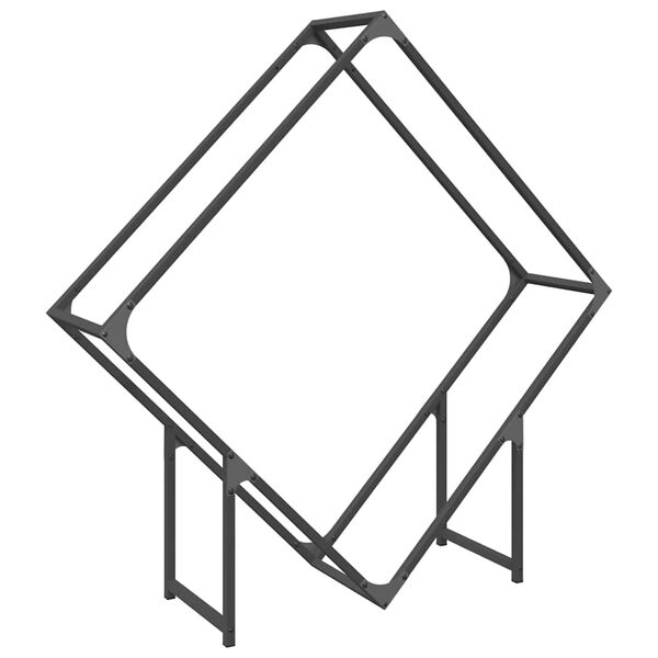 vidaXL Vedst&auml;ll svart 100x25x100 cm kallvalsat st&aring;l
