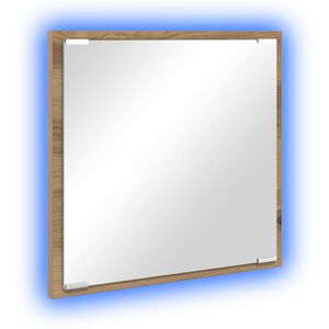 vidaXL LED Badrumsspegel Artisan Ek 40 x 37 x 8.5 cm Konstruerat tr&auml;