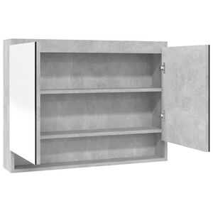 vidaXL Spegelsk&aring;p f&ouml;r badrum betonggr&aring; 80x15x60 cm MDF