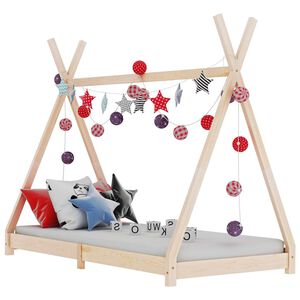 vidaXL Barns&auml;ng massiv furu 70x140 cm