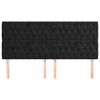 vidaXL Sänggavel svart 200x7x118/128 cm sammet