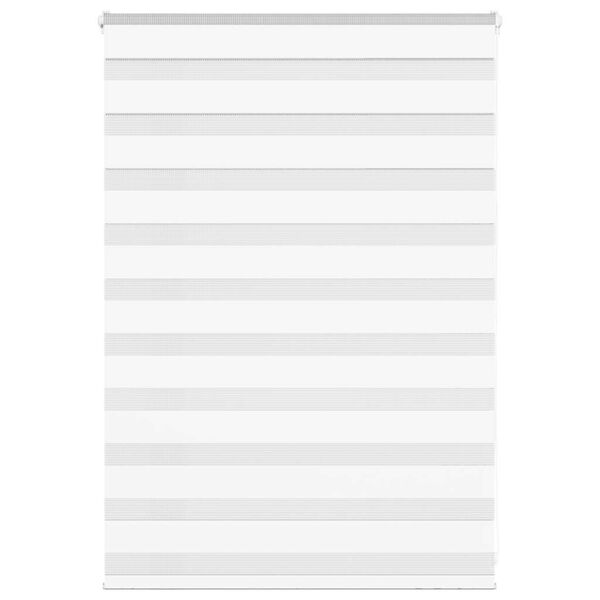 vidaXL Rullgardin zebra vit 110x100 cm tyg bredd 105,9 cm polyester