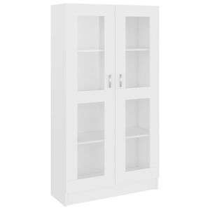 vidaXL Vitrinsk&aring;p vit 82,5x30,5x150 cm konstruerat tr&auml;