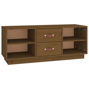 vidaXL Tv-b&auml;nk honungsbrun 100x34x40 cm massiv furu