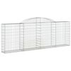 vidaXL Gabion b&aring;gformad 300x30x100/120 cm galvaniserat j&auml;rn