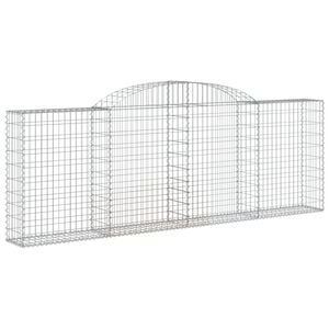 vidaXL Gabion b&aring;gformad 300x30x100/120 cm galvaniserat j&auml;rn