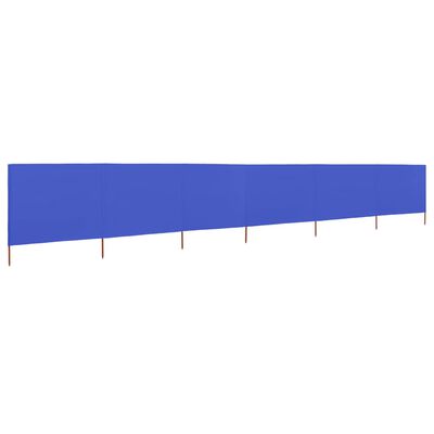 vidaXL Vindskydd 6 paneler tyg 800x120 cm azurblå