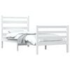 vidaXL Sängram vit massiv furu 100x200 cm