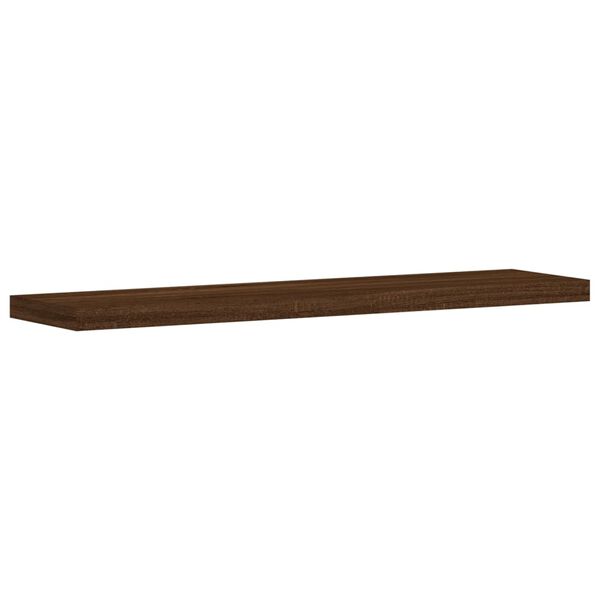 vidaXL V&auml;gghyllor 4 st brun ek 40x10x1,5 cm konstruerat tr&auml;