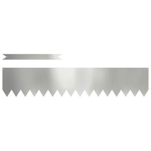 vidaXL Kant f&ouml;r gr&auml;smatta 50 pcs Silver 100 x 0,05 x 20 cm