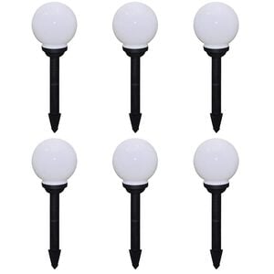 vidaXL Utomhuslampor 6 st LED 20 cm med markspett