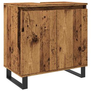 vidaXL Badrumssk&aring;p &aring;ldrat tr&auml; 58x33x60 cm konstruerat tr&auml;
