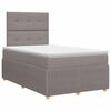 vidaXL Kontinentals&auml;ng med madrass Taupe 120 x 200 cm Tyg
