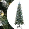 vidaXL Konstgjord julgran Gr&ouml;n 210 cm PVC, plast och st&aring;l