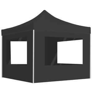 vidaXL Hopf&auml;llbart partyt&auml;lt med v&auml;ggar aluminium 2x2 m antracit