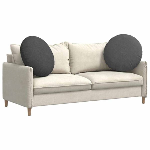 vidaXL Sittkuddar 2 pcs M&ouml;rkgr&aring; &Oslash; 60 cm Kordread tyg