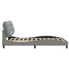 vidaXL Bed Frame without Mattress "Hvar" Light Grey 140x200 cm Fabric
