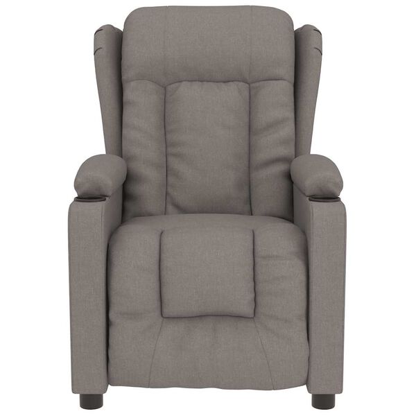 vidaXL Massagefåtölj taupe tyg