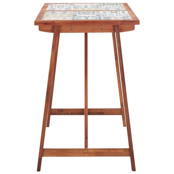 vidaXL Bargrupp f&ouml;r tr&auml;dg&aring;rden 5 delar mosaik och massiv akacia