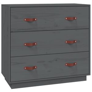 vidaXL Byr&aring; gr&aring; 80x40x75 cm massiv furu