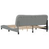 vidaXL Bed Frame without Mattress "Hvar" Light Grey 180x200 cm Fabric