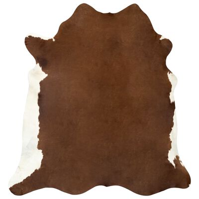 vidaXL Matta äkta kohud brun och vit 150x170 cm