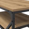 vidaXL Kaffeebord Artisan Ek 90 x 50 x 40 cm Konstruerat trä och stål