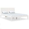 vidaXL S&auml;ngram utan madrass vit 90x200 cm massiv furu