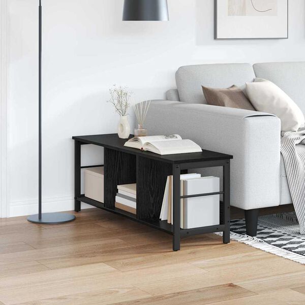 vidaXL Hyllsystem Svart Ek 102 x 32 x 40,5 cm Konstruerat tr&auml;