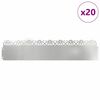 vidaXL Gr&auml;skanter 20 pcs Silver 103 x 0,05 x 22 cm Galvaniserat St&aring;l