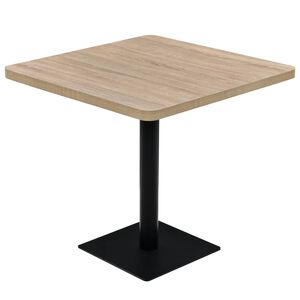 vidaXL Bistrobord MDF och stål fyrkantigt 80x80x75 cm ekfärgad
